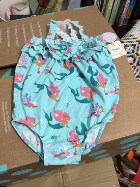 Hatley Mermaid Tales Baby Ruffle Swimsuit - 18-24 months - NWT
